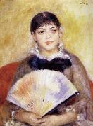Girl with a Fan, Pierre Renoir